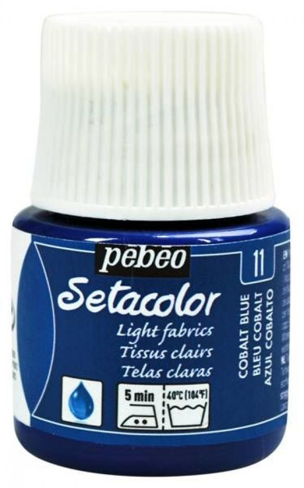 Pebeo Setacolor Light Fabric (Transparan) Kumaş Boyası 11 COBALT BLUE