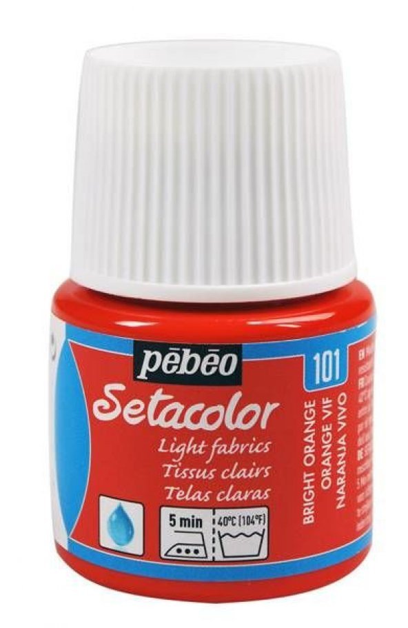 Pebeo Setacolor Light Fabric (Transparan) Kumaş Boyası 101 VIVID ORANGE