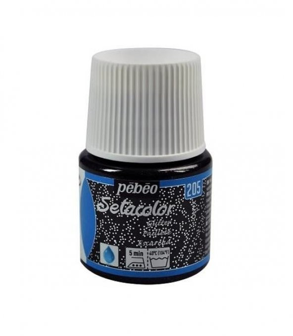 Pebeo Setacolor Glitter (Simli)  Kumaş Boyası 205 ONYX