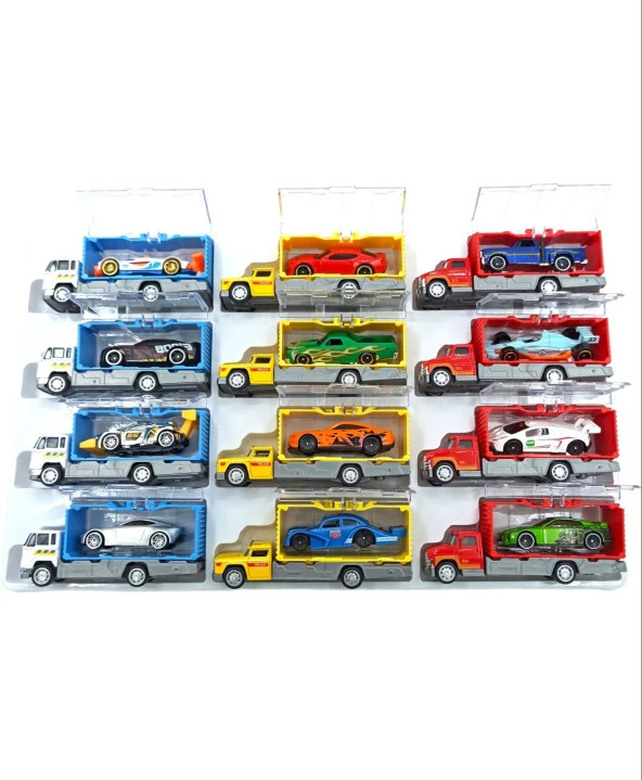 Eğlenceyi Taşımanın Yeni Yolu: 13cm Boyunda Metal Araç Taşıyıcılı Tır - 2