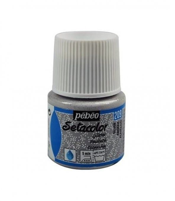 Pebeo Setacolor Glitter (Simli)  Kumaş Boyası 209 SILVER