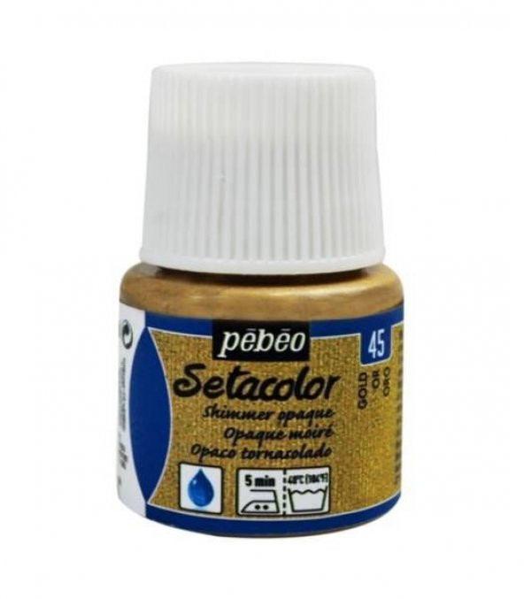 Pebeo Setacolor Shimmer (Pırıltılı) Opak Kumaş Boyası 45 GOLD