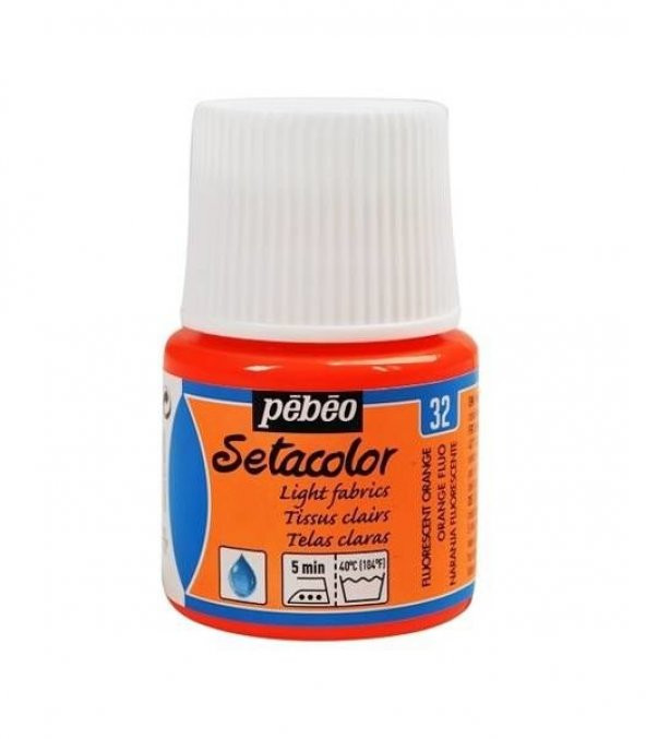 Pebeo Setacolor Light Fabric Fluorescent (Fosforlu) Kumaş Boyası 32 ORANGE