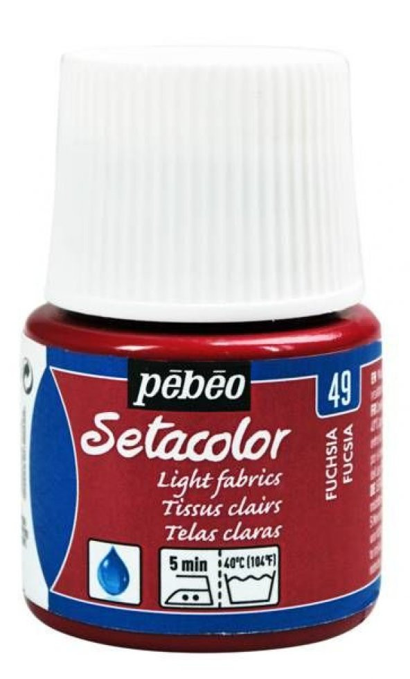 Pebeo Setacolor Light Fabric (Transparan) Kumaş Boyası 49 FUCHSIA