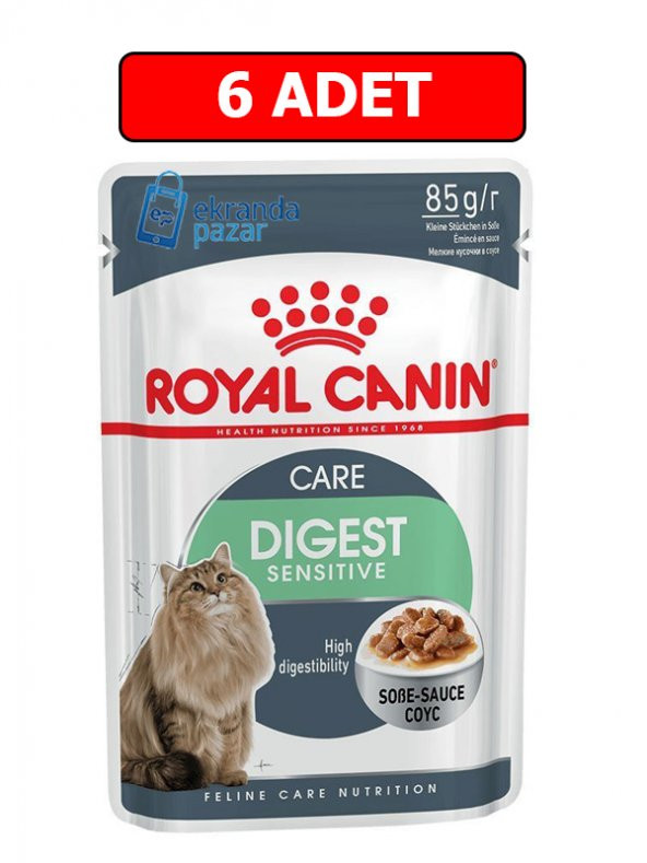 Royal canin digest gravy adult 85 gr x 6 adet yaş kedi maması pouch