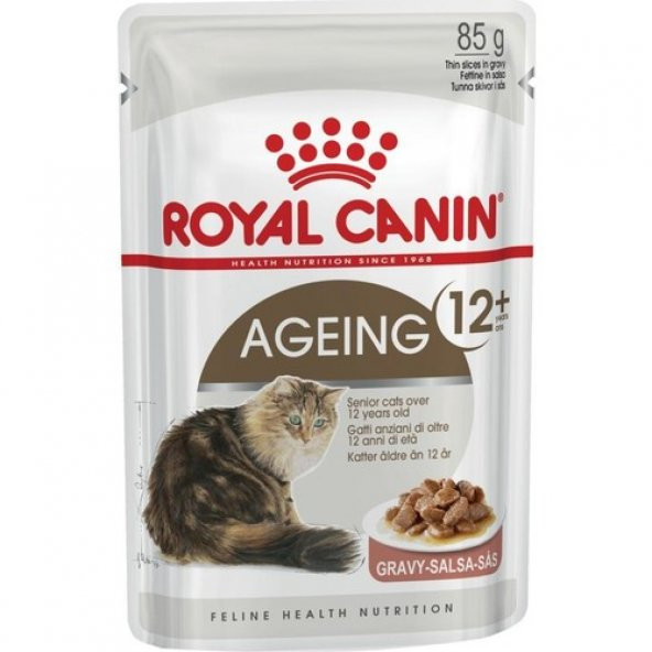Royal canin ageing 12+ yaşlı ve ileri yaştaki kedi yaş mama 85 gr x 12 adet gravy soslu - 2