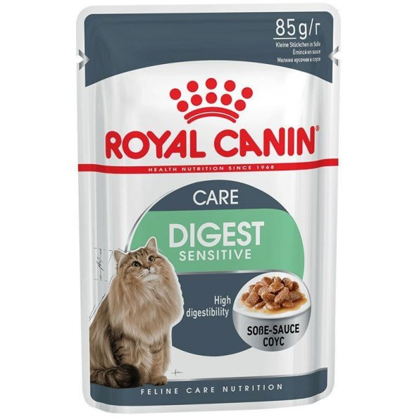 Royal canin digest sensitive gravy adult 85 gr x 12 adet yaş kedi maması pounç - Resim 2