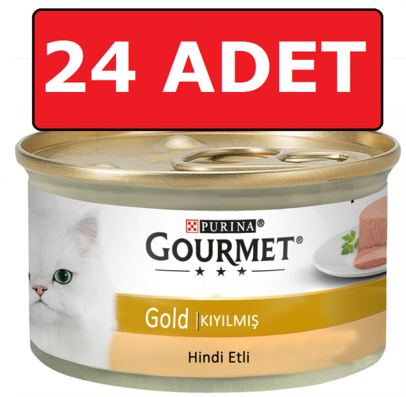 Purina gourmet gold kıyılmış hindi etli kedi konservesi 85 gr 24 Adet yaş mama ürün görseli 1