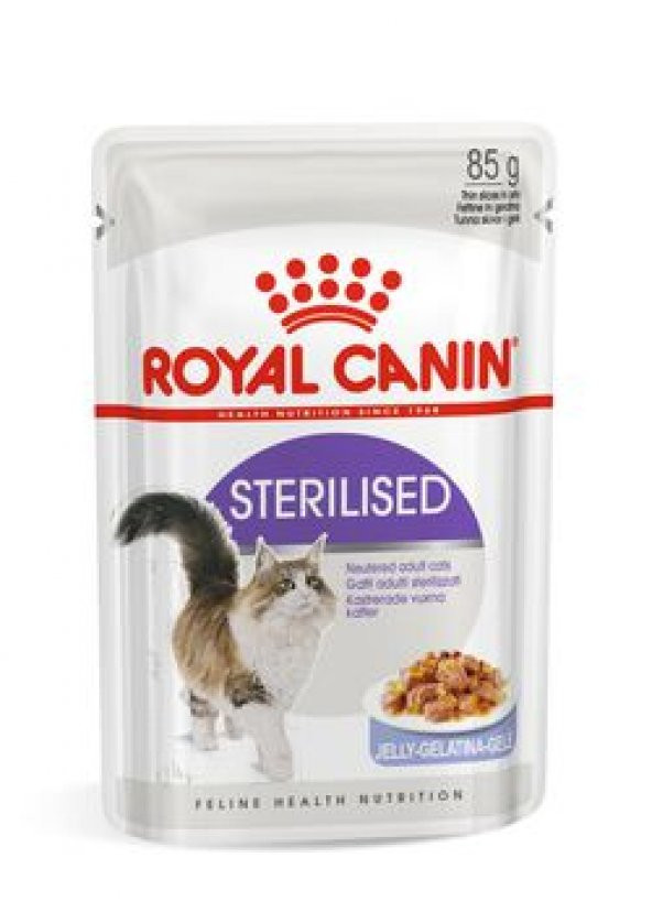 Royal canın sterilised kısır kedi yaş mama 12 adet x 85 gr jelly pouch jel - 3
