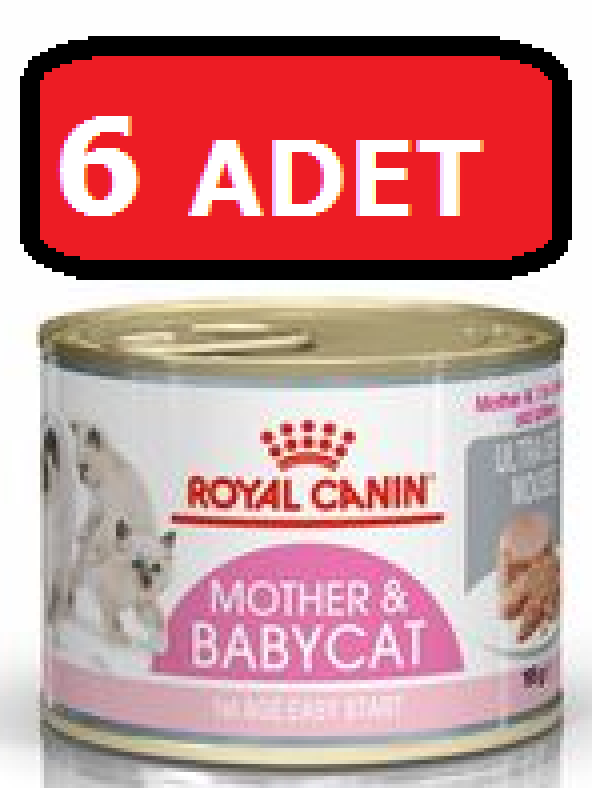 Royal canın mother and babycat ultra soft mousse 6 adet x 195 gr konserve yaş kedi maması ürün görseli 1