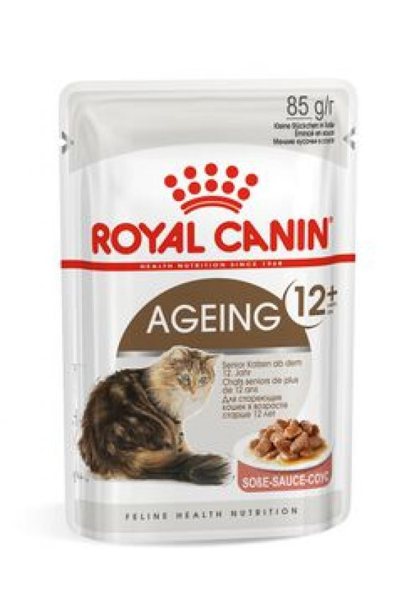 Royal canin ageing yaşlı ve ileri yaştaki kedi yaş mama 85 gr x 6 adet gravy soslu - 2