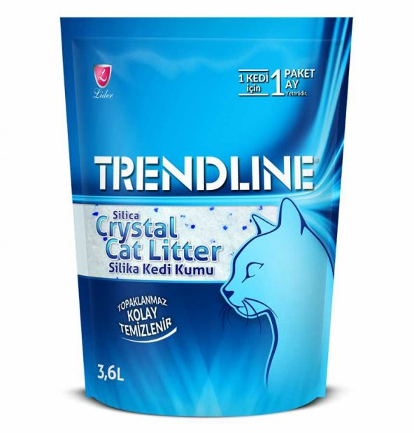 Trendline kristal kedi kumu 3.6 lt  3 adet silika kedi kumu crystal - 2