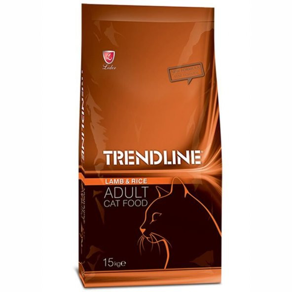 Trendline kuzulu kedi maması 15kg yetişkin kuzu etli adult kuru kedi maması ürün görseli 1