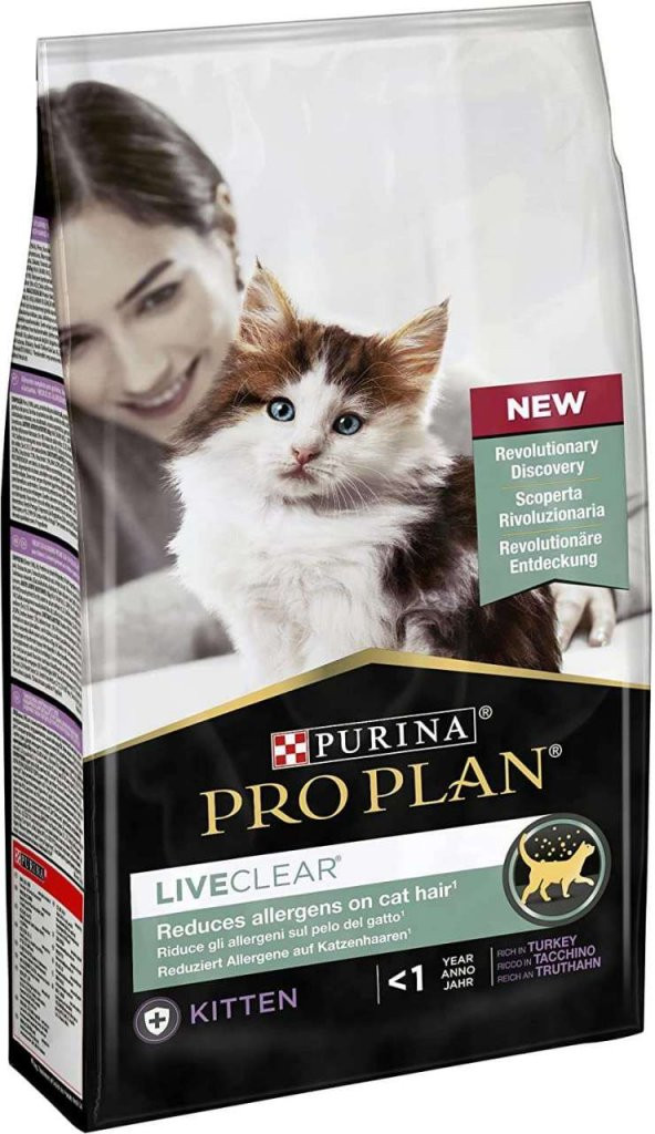 Proplan liveclear kitten kedi 1,4kg hindili yavru kedi maması alerjen azaltan yavru kedi maması