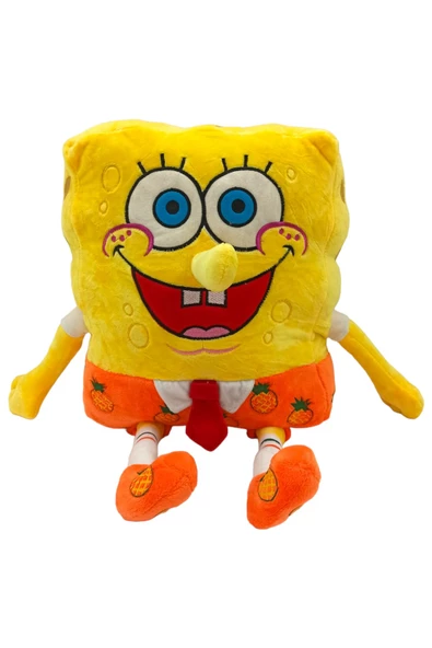 Sünger Bob Peluş Oyuncak 52cm. Turuncu Şortlu Peluş Oyuncak Sünger Bob Büyük Boy