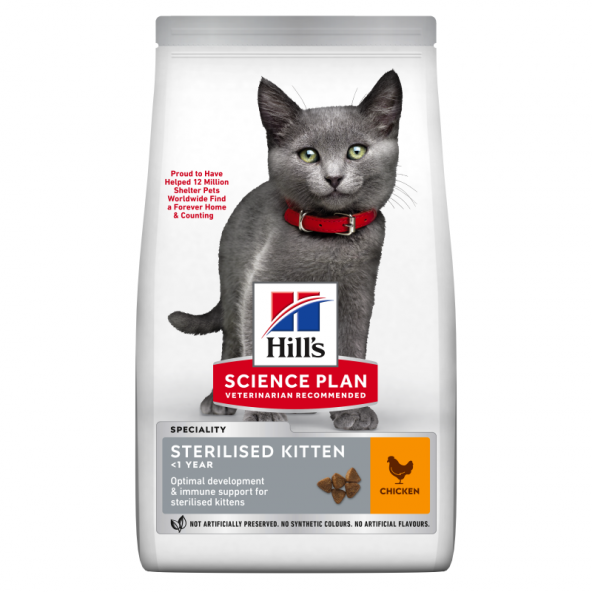 Hills sterilised kitten 1,5kg  tavuklu kısırlaştırılmış yavru kedi maması