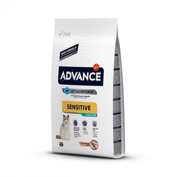 Advance sensitive sterilised 1,5kg somonlu kısır kedi maması kısırlaştırılmış hassas kedi maması ürün görseli 1