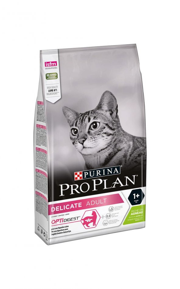 Proplan delicate kuzulu 3kg kuru kedi maması optidigest adult yetişkin seçici kedi maması