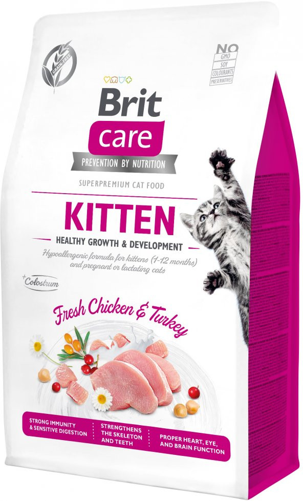 Brit care tahılsız yavru kedi 2kg kitten kedi kümes hayvanlı yavru kedi maması grain free