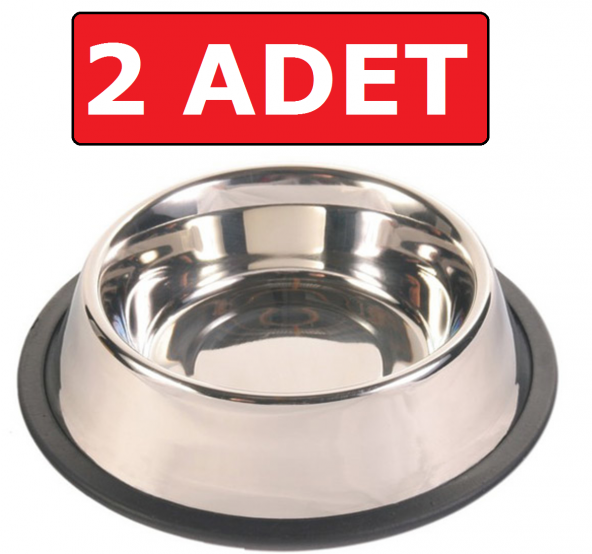 Kedi paslanmaz çelik mama kabı su kabı 2 adet 200 ml 8 oz ürün görseli 1