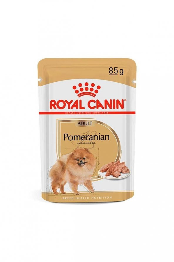 Royal canın pomeranian yaş köpek maması 6 adet x 85 gr pomeranian adult pouch