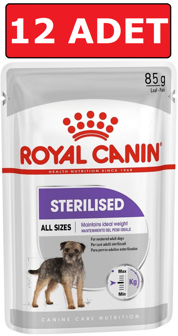 Royal canın sterilised kısır köpek konservesi 12 x 85 gr yaş mama