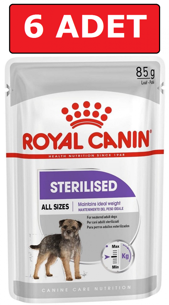 Royal canın sterilised kısır köpek konservesi 6 x 85 gr yaş mama