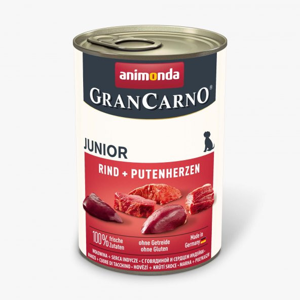 Animonda GranCarno Sığır Etli ve Hindi Yürekli Yavru Köpek Konservesi 400g puppy 6 adet - 3