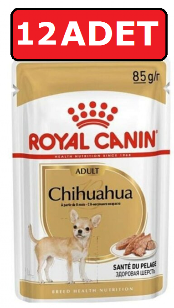 Royal canin chihuahua yaş köpek maması 12 adet 85 gr konserve pouch