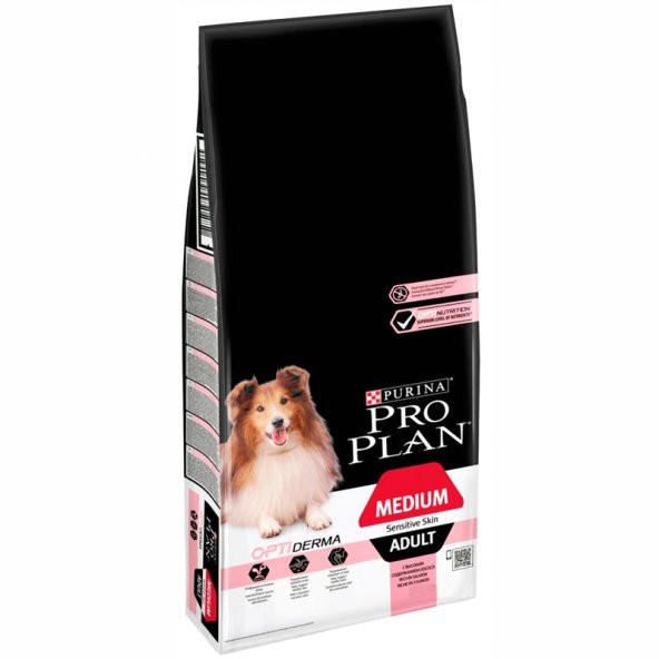 Proplan medium adult somon köpek 14kg sensitive skin somonlu yetişkin köpek maması ürün görseli 1