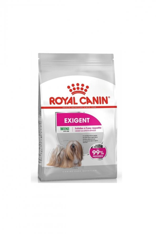 Royal canın exigent mini 3kg köpek maması yetişkin küçük ırk seçici köpekler
