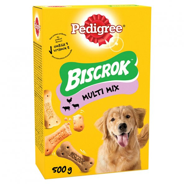 Pedigree biscrok multi mix 3 adet 500gr köpek ödül bisküvi köpek ödül maması - 2