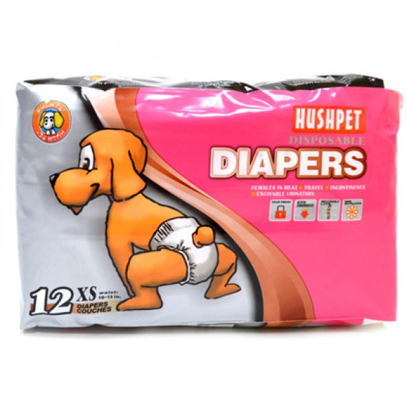 Hushpet köpek alt tuvalet bezi 12 adet xs hush pet diapers x small 12li köpek bezi