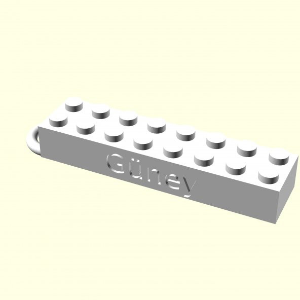 Güney Kişiye Özel Üretim Zincirsiz Lego Anahtarlık Sevgiliye Eşe Hediyelik Organik Plastikten