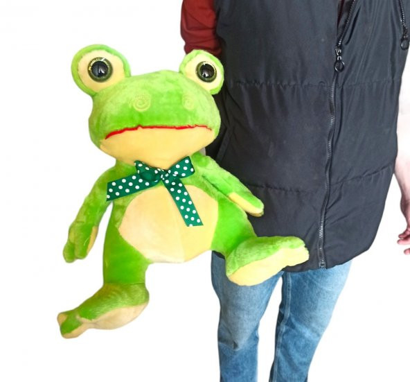 Oyuncak Peluş Kurbağa Canlı Renkli Peluş Kurbağa 40cm. - 4