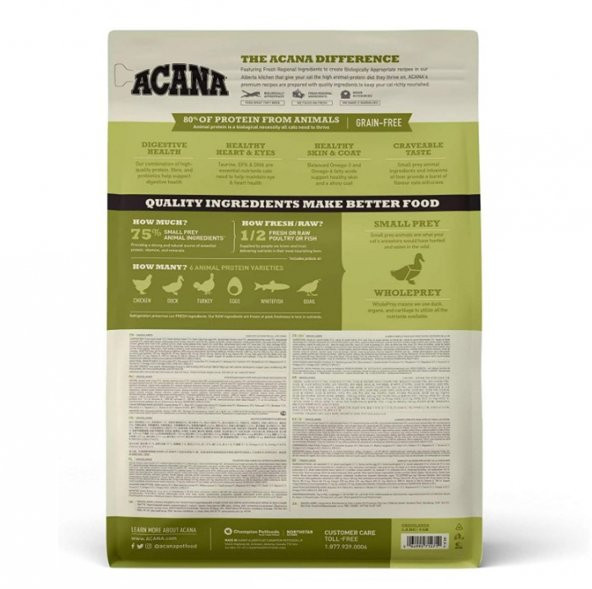 Acana Grasslands Ördekli Ve Tavuklu Tahılsız Kedi Maması 1,8 Kg - 3