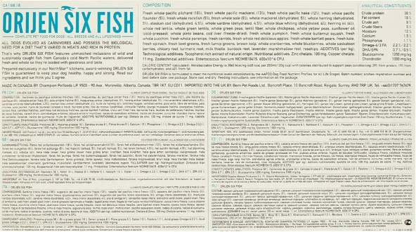 Orijen 6 Six Fish Tahılsız Balıklı Yetişkin Köpek Maması 2 Kg - Resim 4