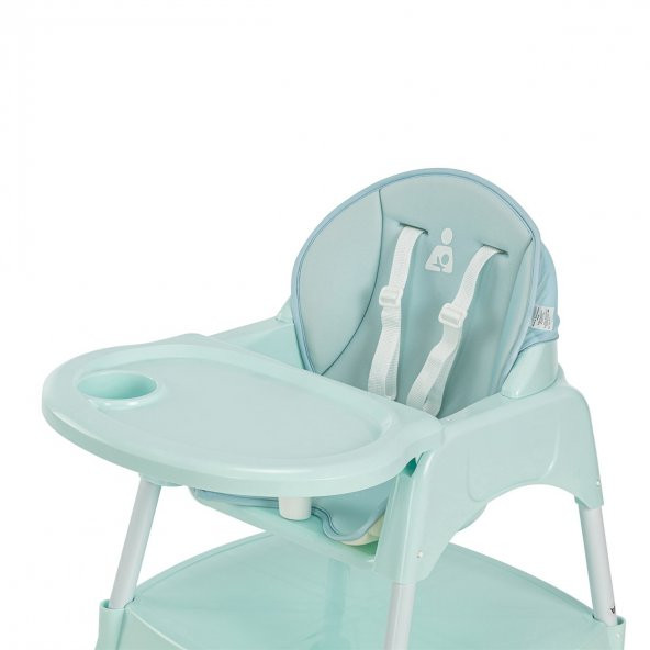 Wellgro Pretty 3in1 Çalışma Masalı Mama Sandalyesi, Mint - 4