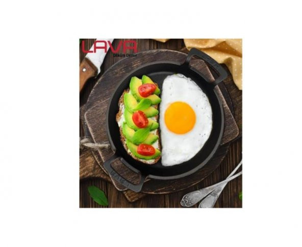 Lava Demir Döküm Yuvarlak 20 Cm Sahan Kırmızı - 4