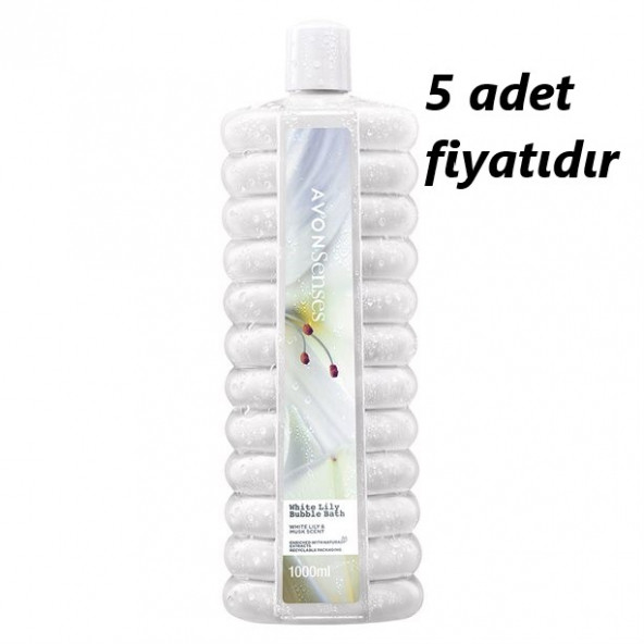 Avon Senses White Lily Banyo Köpüğü 1000 ml( 5 adet fiyatıdır 5 adet gönderilecektir )