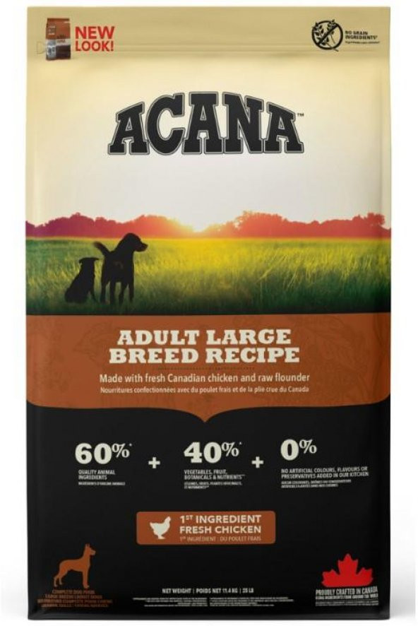 Acana Heritage Adult Large Breed Köpek Maması 11,4 Kg