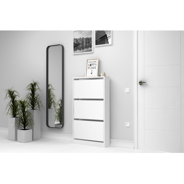 Demodüler Space Ayakkabılık Dolabı 65 cm Beyaz