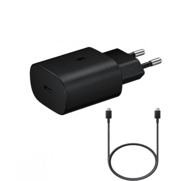 Samsung Hızlı Şarj Aleti, USB Type A (25W), Type C Kablo Dahil Huawei Xiaomi Oppo iPad Macbook Uyumlu - 3