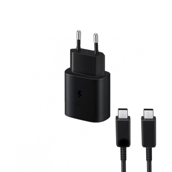Samsung Hızlı Şarj Aleti, USB Type A (25W), Type C Kablo Dahil Huawei Xiaomi Oppo iPad Macbook Uyumlu - 4