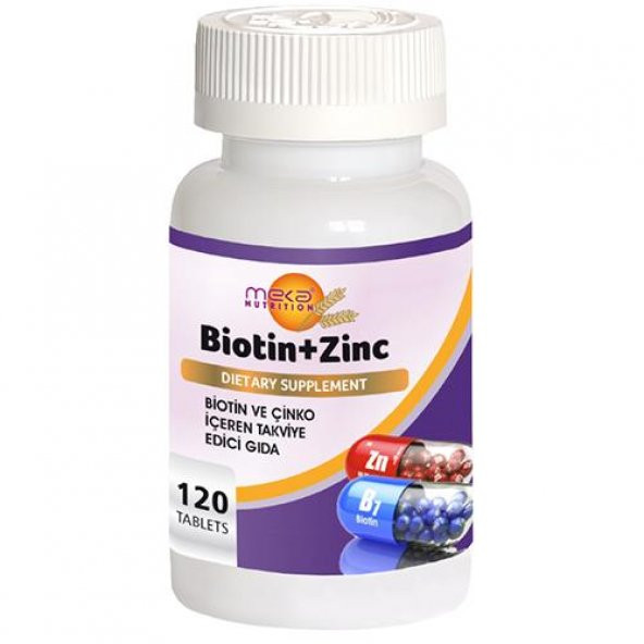 Meka Nutrition Biotin Çinko 120 Tablet