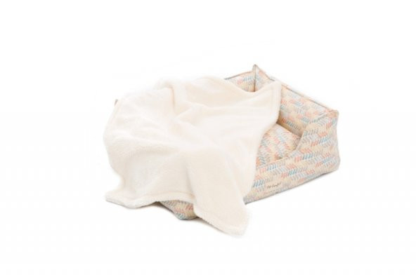 Pet Comfort Lodix  Ekru Kedi ve Köpek Battaniyesi S 70x50cm - Resim 3