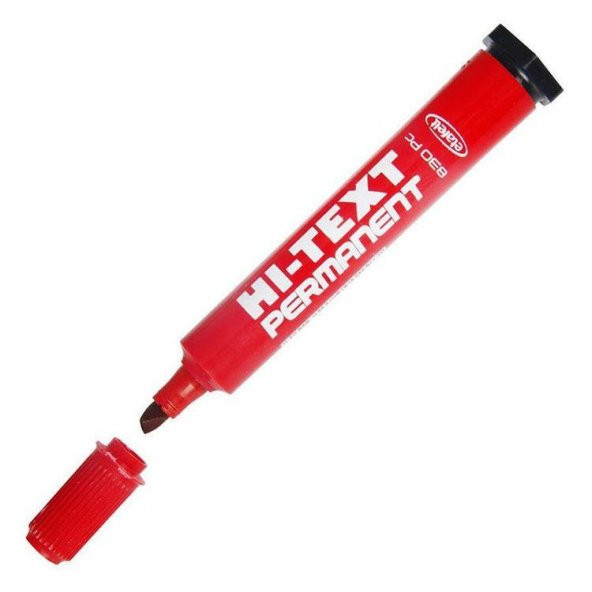 HI-TEXT PERMANENT MARKER KIRMIZI KESI UCLU (830PC)