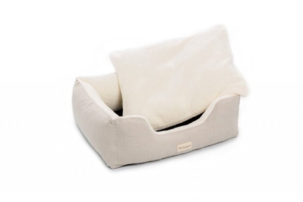 Pet Comfort Echo  Ekru-Ekru Köpek Yatağı L 105x85cm - Resim 3