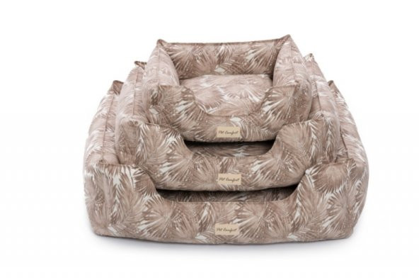 Pet Comfort Alpha  Açık Kahverengi-Beyaz Köpek Yatağı L 105x85cm - 7