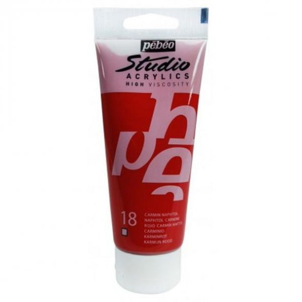 Pebeo Studio Akrilik Boya 100 ml. 18 Naphtol Carmine